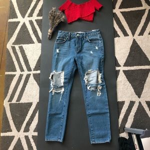 Lovers + Friends Ripped High Waisted Jeans - Sz 26